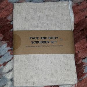 *need gone*Face and body scrubber set with hemp